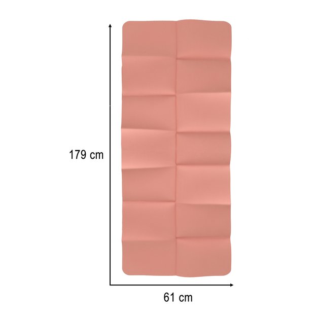 Sulankstomas jogos pratimų kilimėlis 183x61x0,4 cm rožinės spalvos