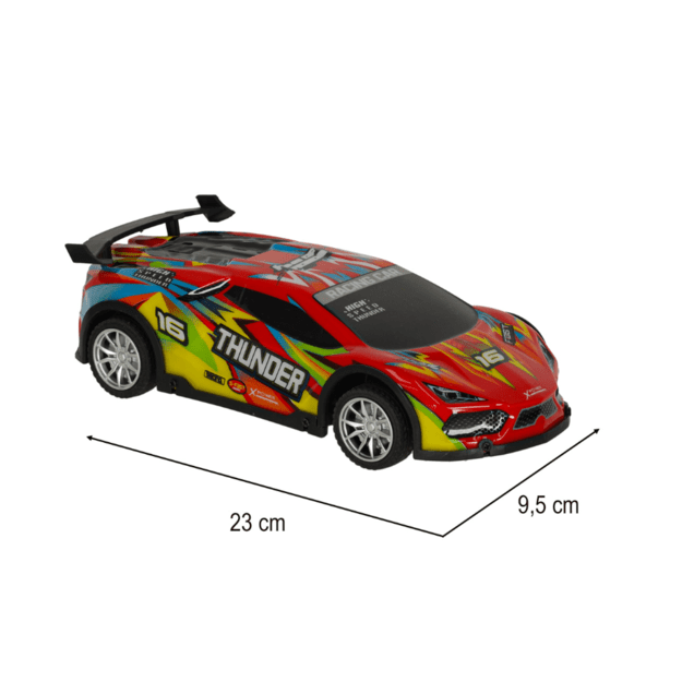 RC sportinis automobilis raudonos spalvos su pulteliu