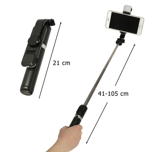 Selfie lazda lempa trikojis trikojis juodas