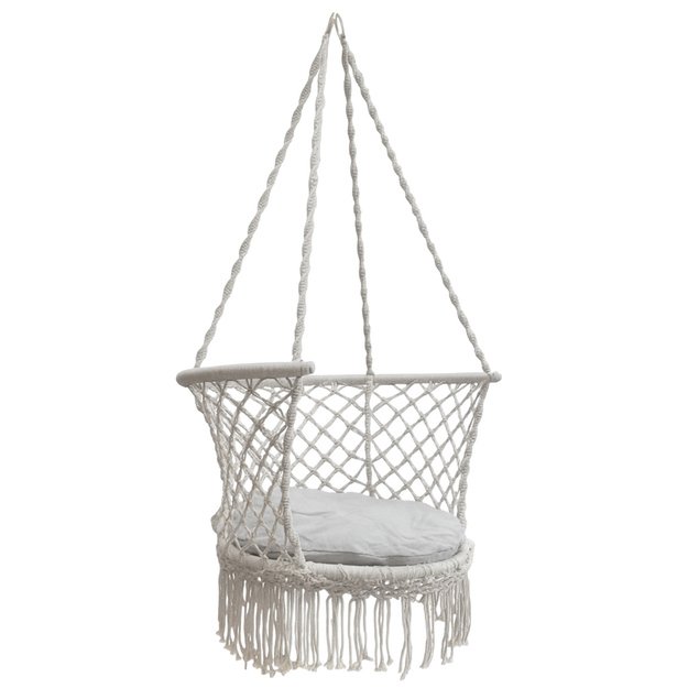 Sodo sūpynės  Stork s nest  su atlošu pilkos spalvos 80 cm 150 kg 1