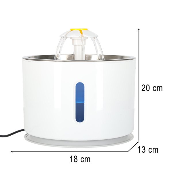 Gertuvė &scaron;uniui ir katei automatinė USB LED gertuvė 2,4 l valymo filtras