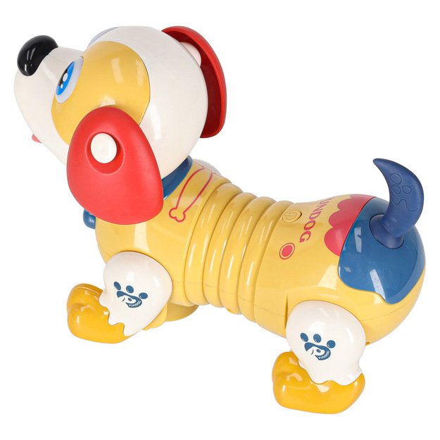 Interaktyvus &scaron;uo su kaulu robotas reaguoja į prisilietimą