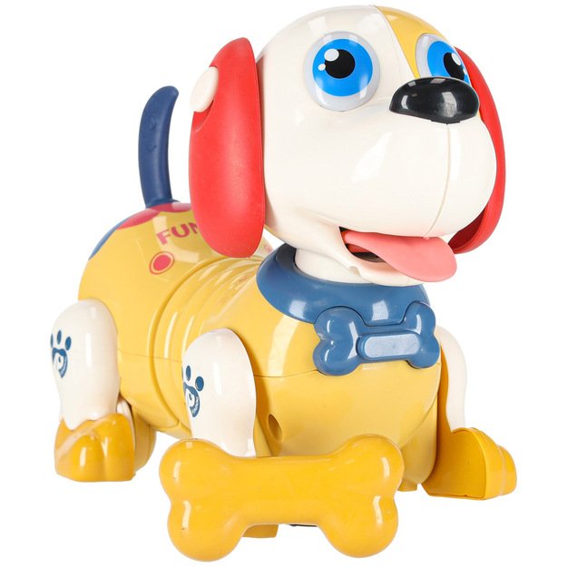 Interaktyvus &scaron;uo su kaulu robotas reaguoja į prisilietimą