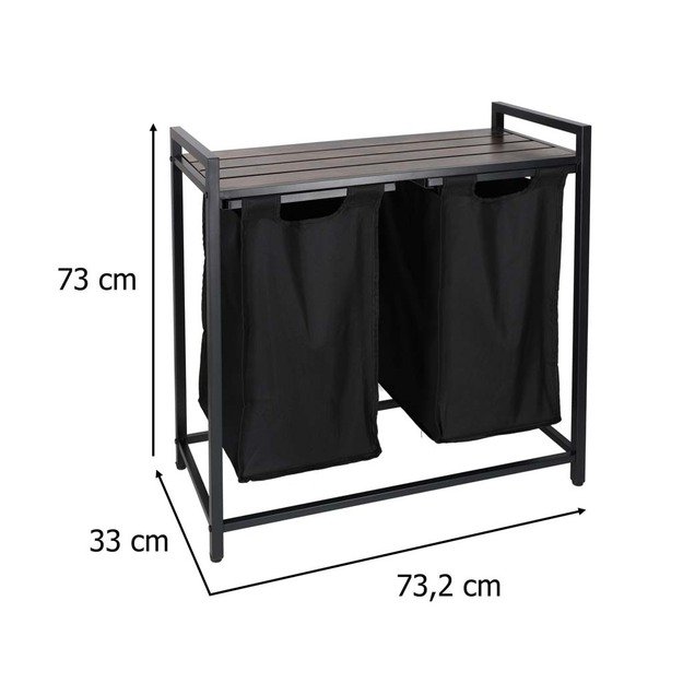 Skalbinių krep&scaron;ys 2 skyriai su lentyna vir&scaron;uje, palėpės &scaron;iuk&scaron;liadėžė 80 l