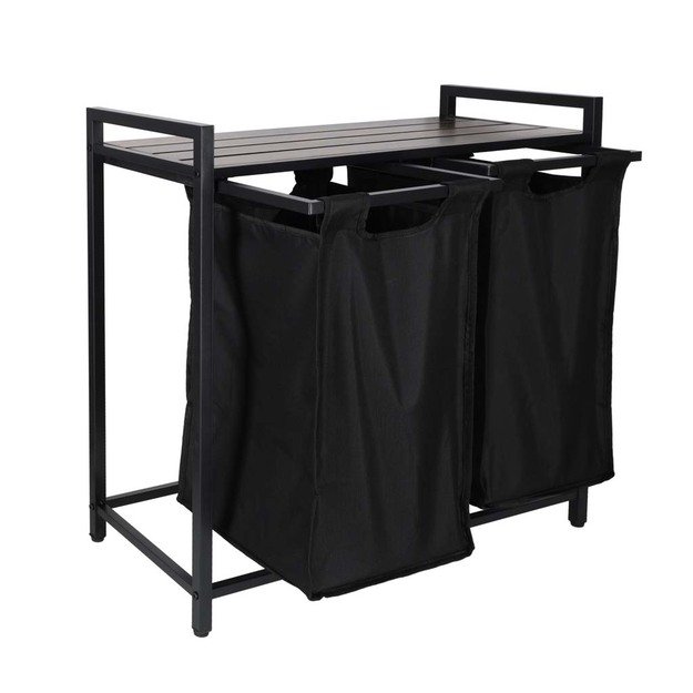 Skalbinių krep&scaron;ys 2 skyriai su lentyna vir&scaron;uje, palėpės &scaron;iuk&scaron;liadėžė 80 l