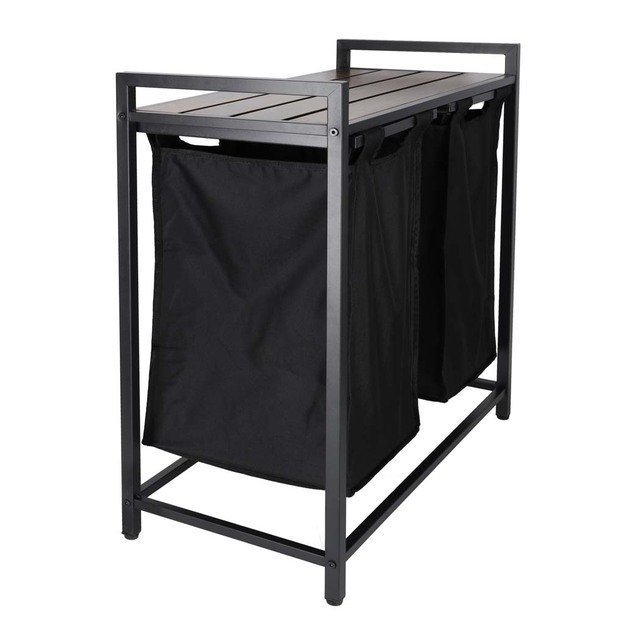 Skalbinių krep&scaron;ys 2 skyriai su lentyna vir&scaron;uje, palėpės &scaron;iuk&scaron;liadėžė 80 l