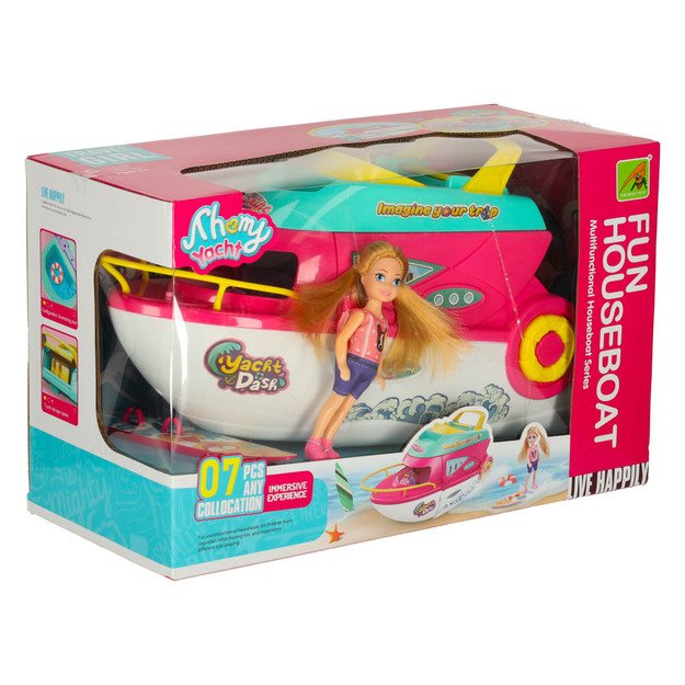 Lėlių valtis vakarėlis jachta i&scaron;skleidžiama lėlė banglentė