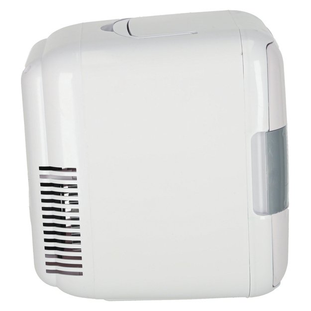 Elektrinis automobilinis mini kelioninis &scaron;aldytuvas maistui, kosmetikai, &scaron;ildymui, &scaron;aldymui 2in1, 4L, baltos spalvos