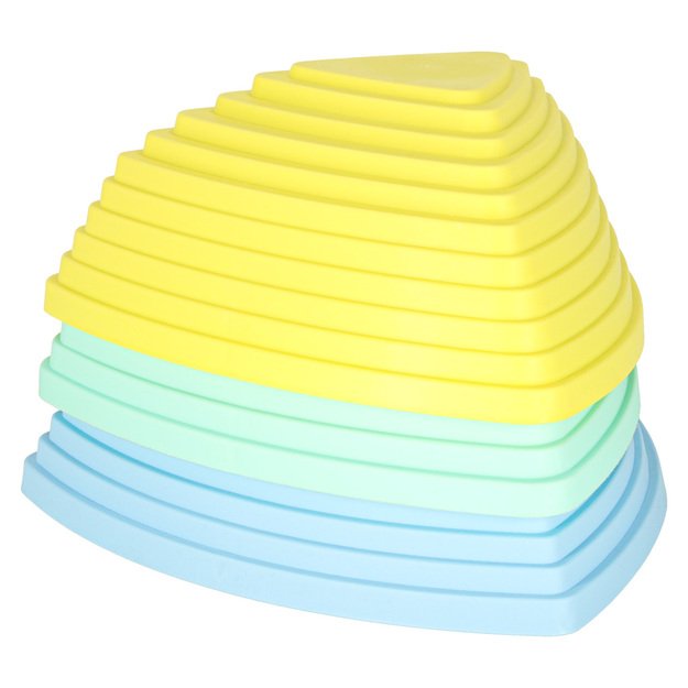 Sensorinis takas upės akmenys pusiausvyros mokymo grindys yra lava žaisti 11 elementų pastelinės spalvos