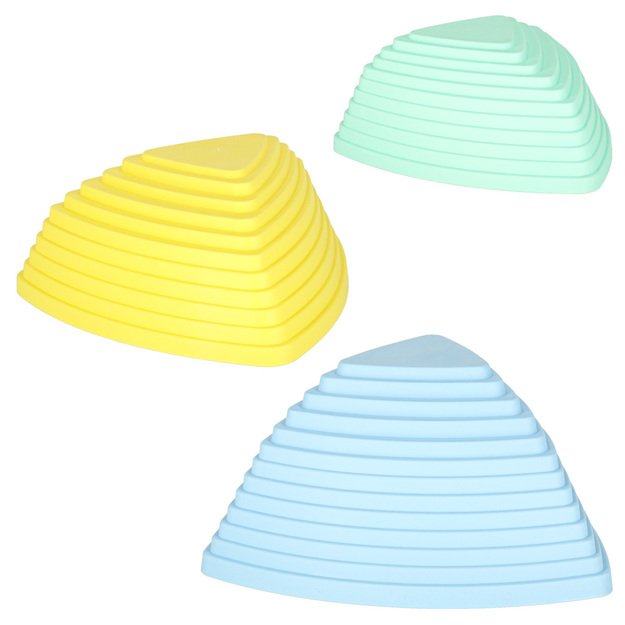 Sensorinis takas upės akmenys pusiausvyros mokymo grindys yra lava žaisti 11 elementų pastelinės spalvos