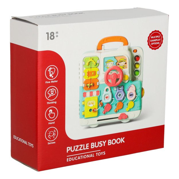 Sensorinė montessori manipuliacinė lenta montessori dėklas rankenėlės me&scaron;kiukas XXL &scaron;viesa garsas