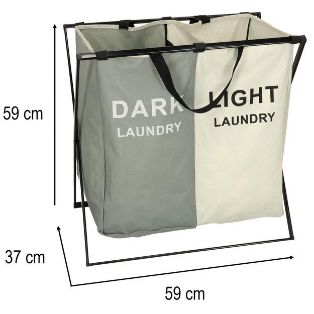 Skalbinių krep&scaron;elių skirstymo organizatorius 2 skyriai