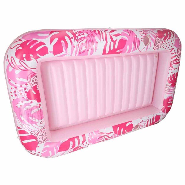 Pripučiamas plaukimo čiužinys, gultas su pagalvėle 175 cm rožinės spalvos