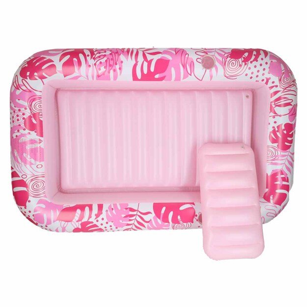 Pripučiamas plaukimo čiužinys, gultas su pagalvėle 175 cm rožinės spalvos