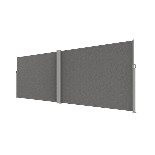 LUARO &scaron;oninės terasos kampinė markizė 180 x 620 cm pilka