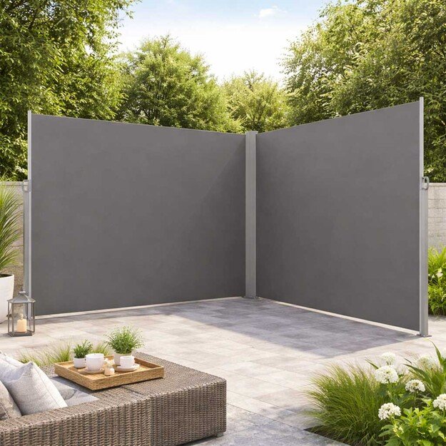 LUARO &scaron;oninės terasos kampinė markizė 180 x 620 cm pilka