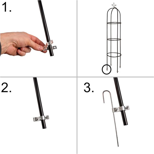 Sodo pavėsinės kolonėlė kolonėlė varpinė rožė stovas laipiojimo gėlės metalas 195 cm