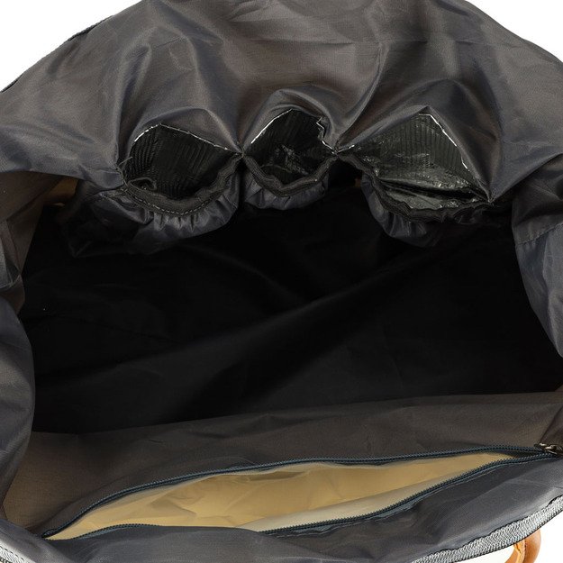 Moteri&scaron;kas daugiafunkcinis vežimėlio krep&scaron;ys mamai, skirtas kelionėms, smėlio spalvos