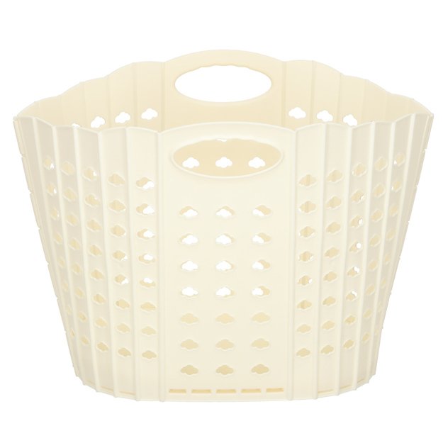 Skalbinių krep&scaron;ys, sulankstomas vonios kambario organizatorius, kreminis