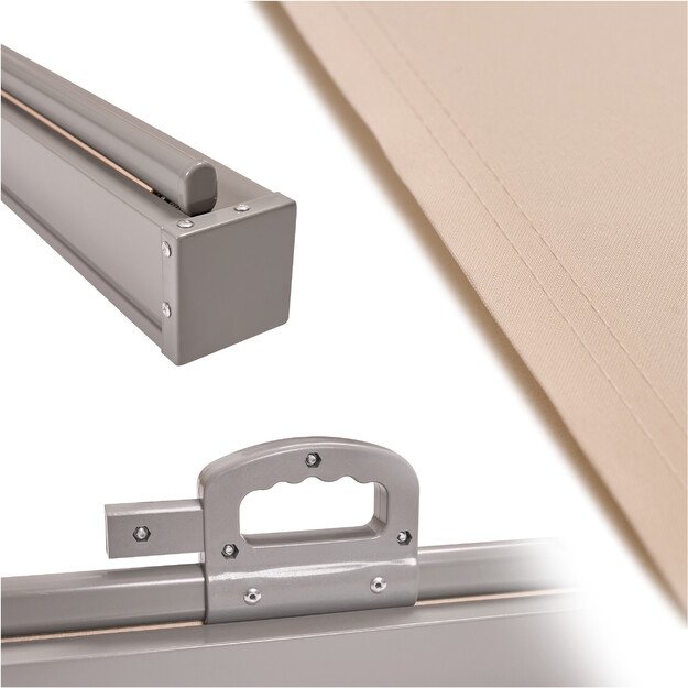 &Scaron;oninės terasos markizės LUARO i&scaron;traukiamas ekranas 180 x 400 cm, smėlio spalvos