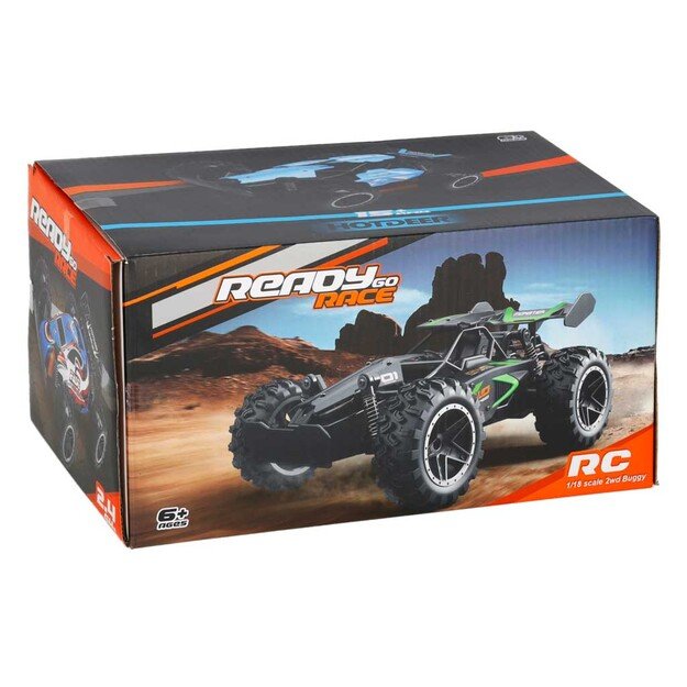 Nuotoliniu būdu valdomas didelio greičio kaskadininkų automobilis 1:18 18km/h 2.4GHz