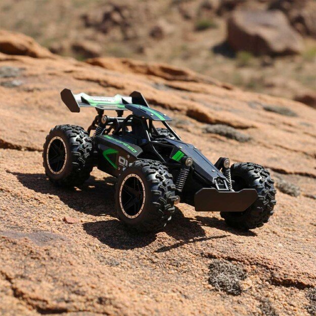 Nuotoliniu būdu valdomas didelio greičio kaskadininkų automobilis 1:18 18km/h 2.4GHz