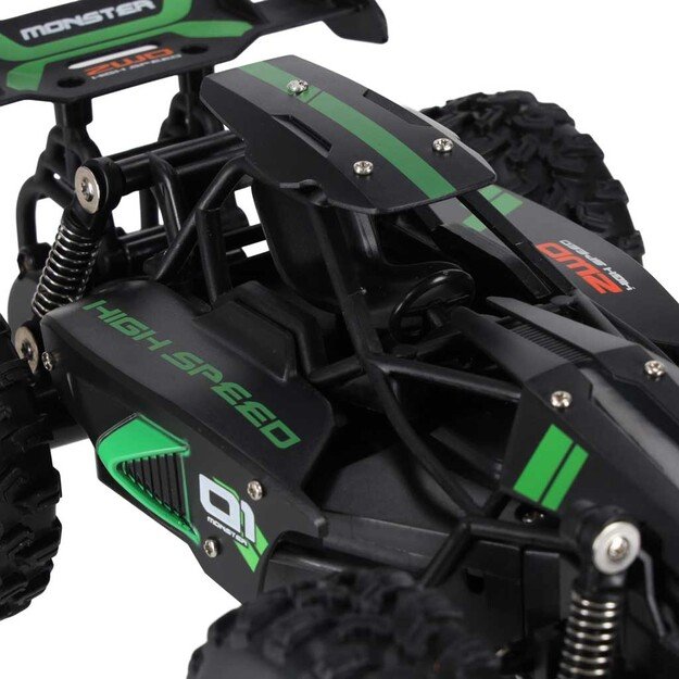 Nuotoliniu būdu valdomas didelio greičio kaskadininkų automobilis 1:18 18km/h 2.4GHz