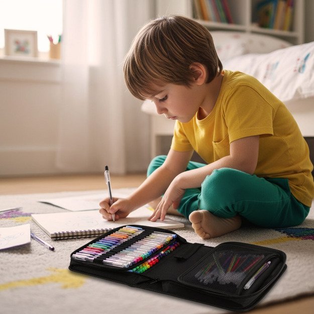 Spalvoti geliniai ra&scaron;ikliai dėkle 100 vnt. + 100 pildomųjų talpyklų