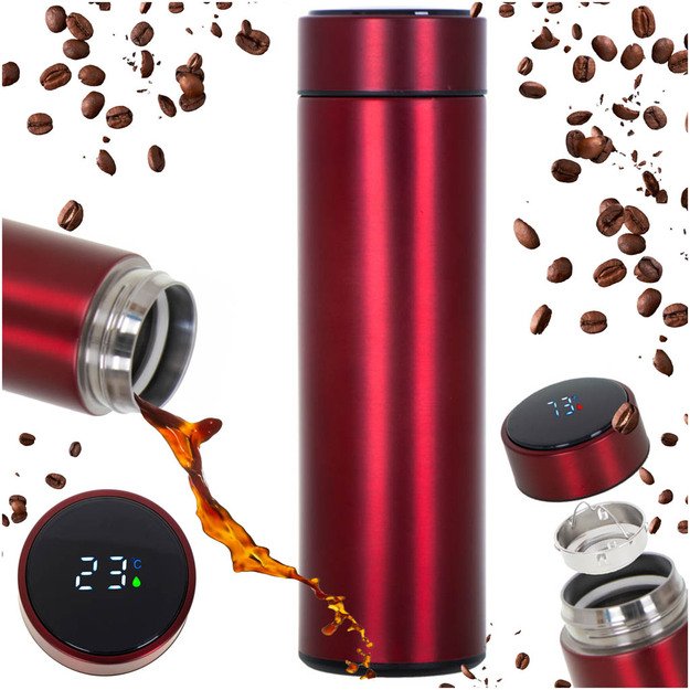  Thermos  puodelis smart LED 500ml kaštoninės spalvos 16