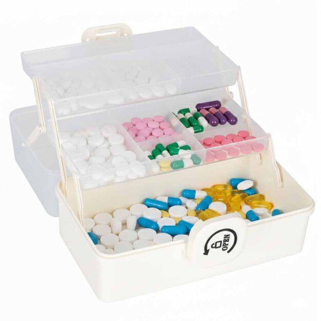 Vaistų laikymo organizatorius, vaistų spintelė 29x16x15cm