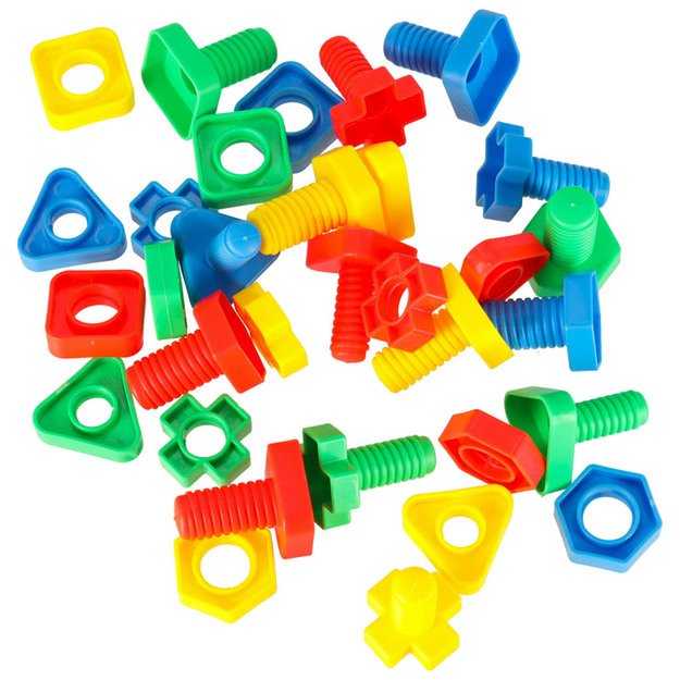 Montessori statybiniai varžtai