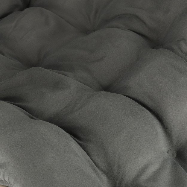 LUARO sodo gultas turistinė sulankstoma kėdė su pagalvėle pilka