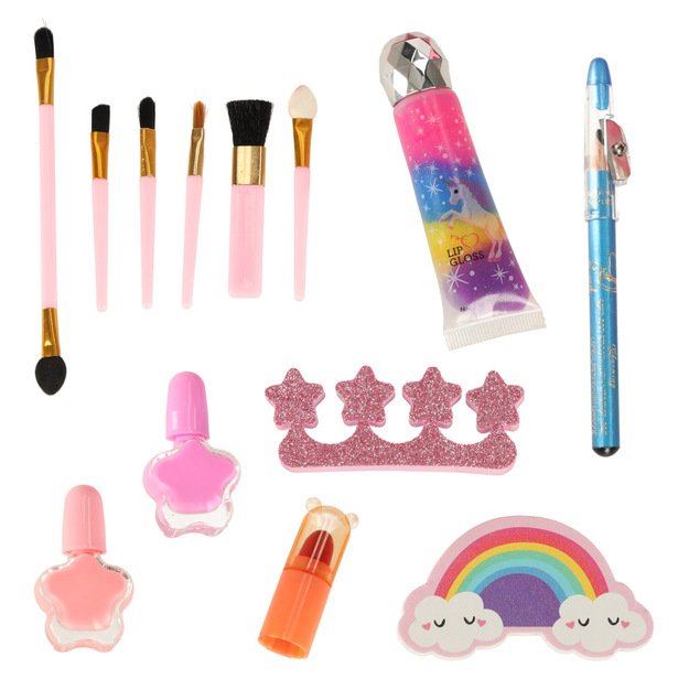 Makiažo ir nagų rinkinys kosmetika makiažas kosmetika &scaron;e&scaron;ėliai lakai stalčiai undinė