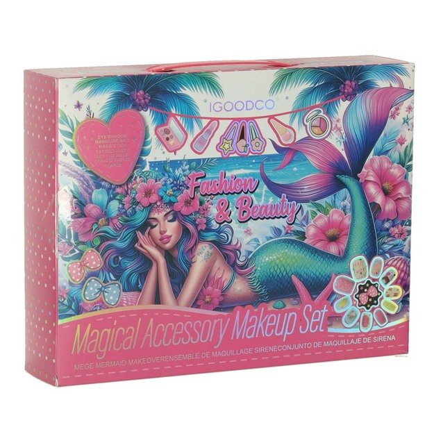 Makiažo ir nagų rinkinys kosmetika makiažas kosmetika &scaron;e&scaron;ėliai lakai stalčiai undinė