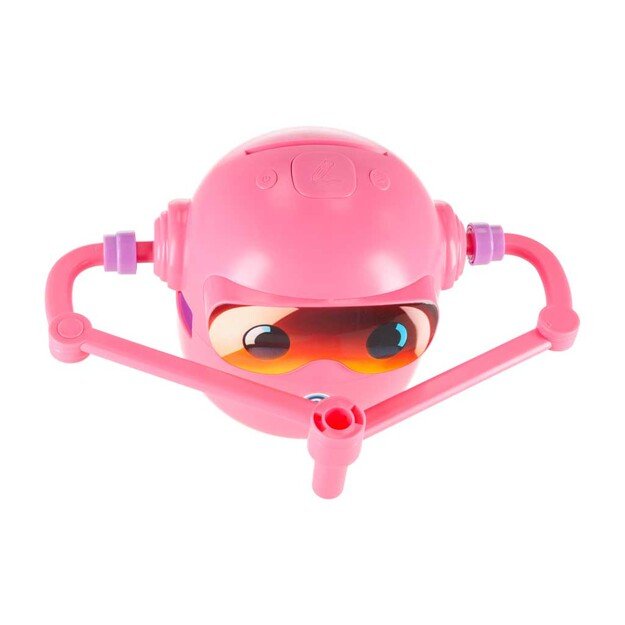 Interaktyvus mokomasis robotas-žaislas, mokantis pie&scaron;ti flomasteriais rožinės spalvos