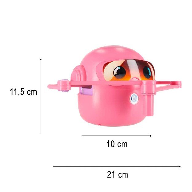 Interaktyvus mokomasis robotas-žaislas, mokantis pie&scaron;ti flomasteriais rožinės spalvos