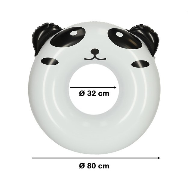 Vaikiškas plaukimo žiedas 80 cm panda