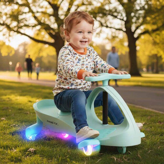 Gravitacijos kalneliai &scaron;viečiantys LED ratai mėtų mėta