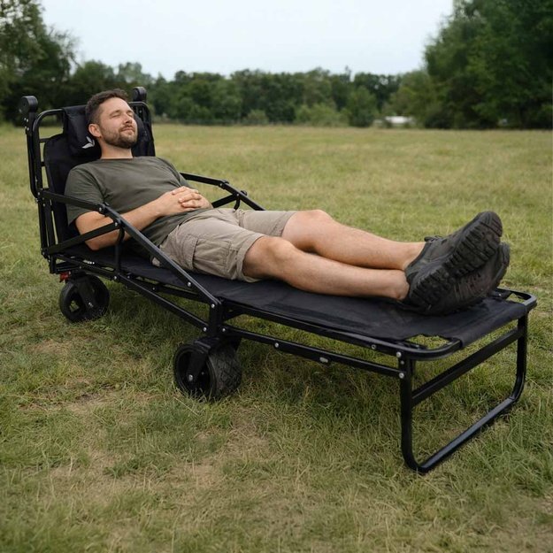 LUARO transportavimo vežimėlis, sulankstoma lauko lova 2in1