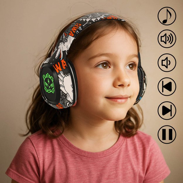  Bluetooth  belaidės ausinės į ausis  Gaming Sport , juodos spalvos
