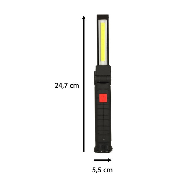 Dirbtuvių žibintuvėlis USB COB magnetinis įkraunamas 1200 mAh 200 lm