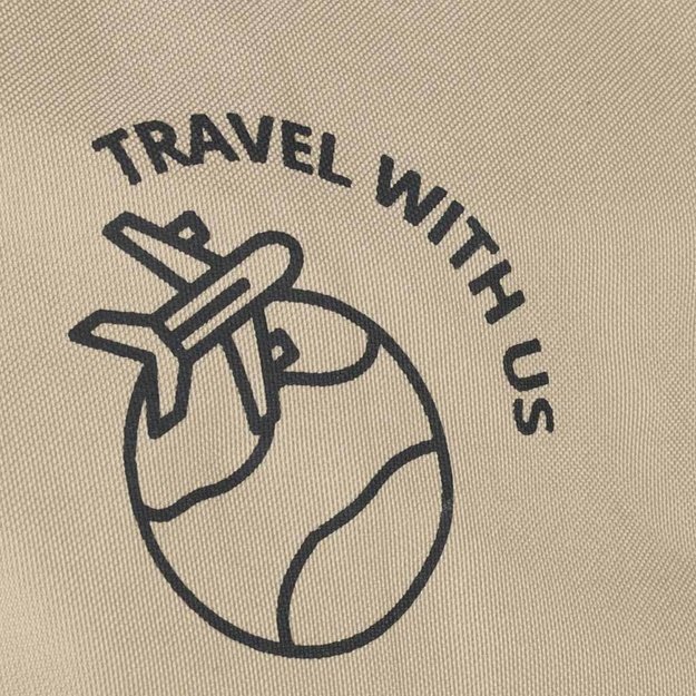 Sportinis kelioninis krep&scaron;ys rankinis bagažas lėktuvui turistinis smėlio spalvos