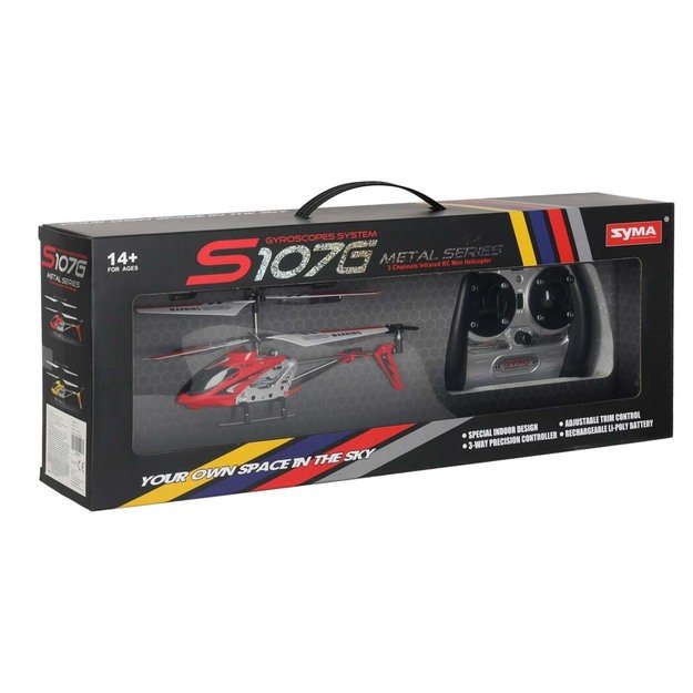 SYMA S107G RC sraigtasparnis raudonos spalvos