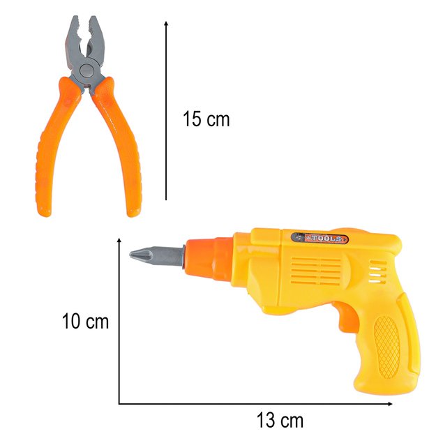 Įrankiai vaikams dirbtuvės su įrankiais 48el.