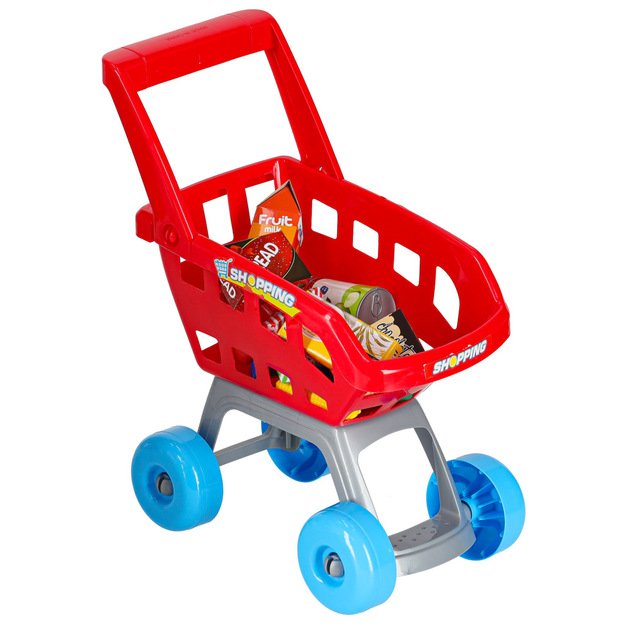 Prekybos centrų parduotuvių kasos aparatas + vežimėlis 2 modelis