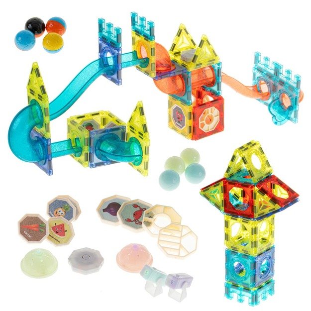 &Scaron;viečiantis magnetinis marmurinis rutuliukas 75el