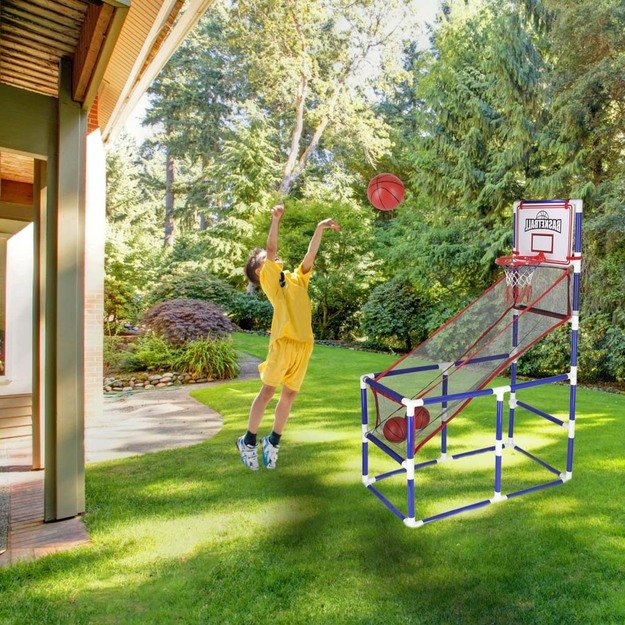 Krep&scaron;inio sporto arkadinis žaidimas ne&scaron;iojamasis krep&scaron;inis 2 kamuoliai siurblys