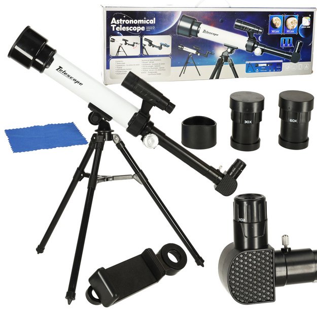 Mokomasis astronominis teleskopas su trikoju vaikams