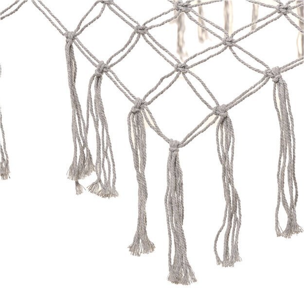 Sodo hamakas boho tinklelio kutai, kabantis gultais, makramė 200cm Pilka 4