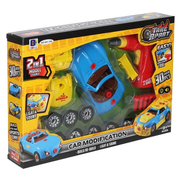 Statybinis sportinis automobilis, skirtas &scaron;viesos garsui derinti